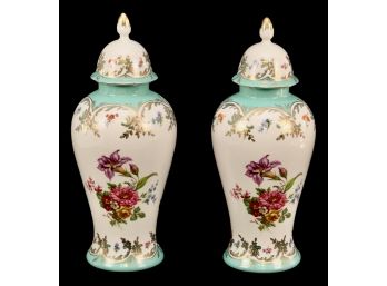 Antique Royal Europe Hand Painted Porcelain Vases