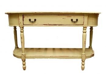 Antique French Country Distressed Console Table