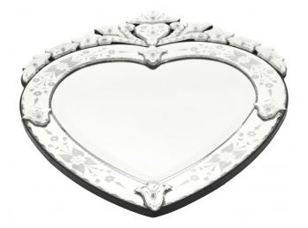 Vintage Venetian Elaborate Heart Wall Mirror