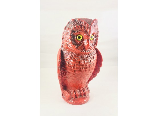 RARE Royal Haeger Ceramic Sculpture Of Owl With Glass Eyes
