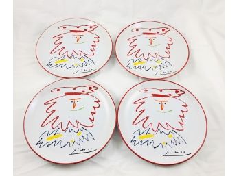 Set Of 4 Picasso Living Plates - The King