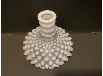 Fenton White Opalescent Hobnail Bottle