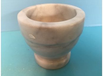 Vintage Grey Swirl Marble (?) Mortar (Very Heavy Piece)