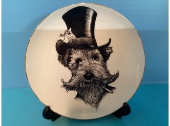 Vintage English Bone China Plate German Schnauzer Rory Sobner