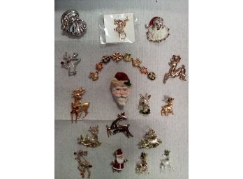 Sweetest Collection Of Vintage & Newer Fabulous Christmas Inspired Jewelry - On Dasher, On Dancer...   C4