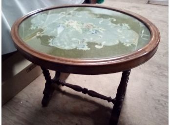 Vintage Victorian Style Needlepoint Table With Extraordinary Workmanship  UNTAB