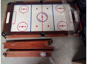 Air Hockey Game Set With Wood Frame And Legs.  Game On!   CVBK