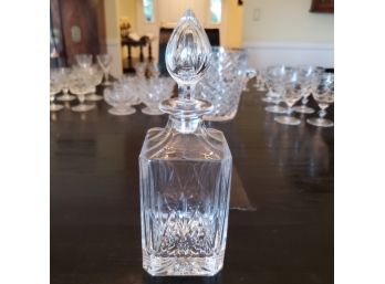 Sparkling 11' Tall Crystal Liquor Decanter With Lovely Flame Stopper  D3