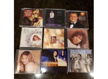 Lot Of Nine Music CDs- Barbra, Josh Groban And Regis Philbin