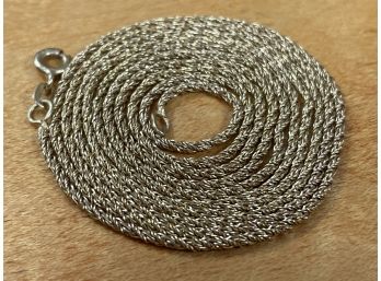 Beautiful Long 14k Yellow Gold Rope Weave Necklace -32' Long!