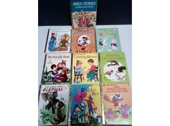 70s Golden Books - Old Mother Hubbard, Margaret Wise Brown, Counting Rhymes, Saggy Baggy Elephant & More UNTAB