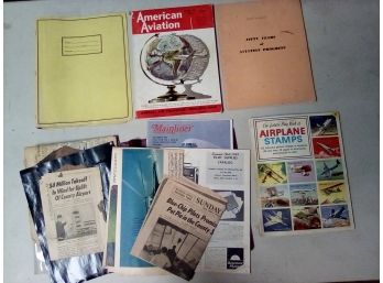 Aviation Magazines, Literature, Golden Play Book Of Airplane Stamps, News Articles, Pilot Supply Catalog C5