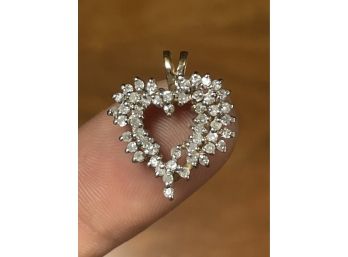 Beautiful 10k Gold Heart Shaped Diamond (maybe) Covered