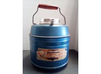Vintage Champion Thermic Jug For Food And Beverages - Metal Industries Inc., Indianapolis 7, IN    D3
