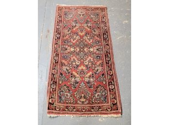 Lovely Hand Woven Wool Rug Made In Iran 50 X 26      E1