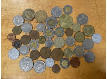 Wonderful Set Of Old Foreign Coins Mostly 1950s Europe