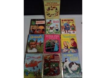 70s/80s Vintage Golden Books - Poky Puppyy, 7 Little Postmen, Picture Dictionary, Heidi & More! UNTAB
