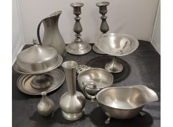 Collection Of Pewter Brand Dishware.  D2
