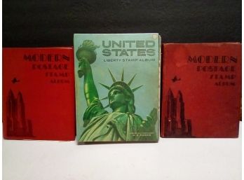 1930, 1933 & 1965 Postage Stamp Albums Including Postage Stamps  UNTAB