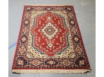 Lovely Decorated Hand Woven Wool Rug   68 X 47  E1