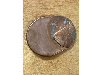 RARE Off Center - Double Struck American Copper Penny Us Mint Error Coin