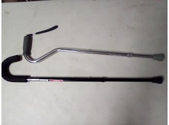 2 Adjustable Height Metal Canes With Comfort Grip Handles - Lumex And Drive Brands     C2