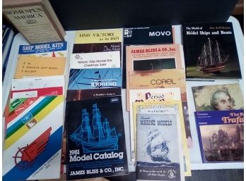 70s/80s Ship/Boat Modeling Books, Catalogs, Homespun Writing Collection, Trafalgar & Horatio Nelson  UNTAB