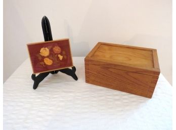 Dovetail Wood Box With Trinket Box