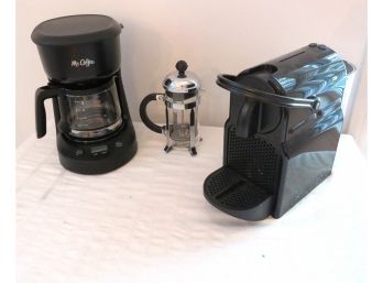 Coffee Makers Bodium Nespresso And Mr. Coffee