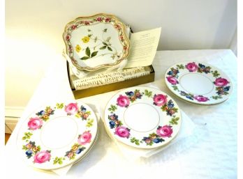 Potentilla Grandiflora MMA Plate With Floral Salad Plates