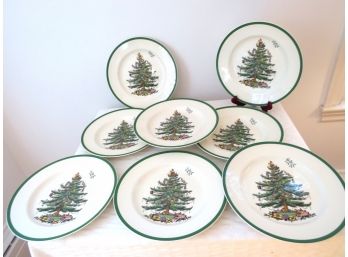 8 Spode Christmas Tree Plates