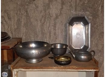 Assorted Silverplate And Pewter - FAIRFIELD PICKUP