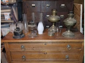 Vintage And Antique Oil Lamp Assortment - FAIRFIELD PICKUP