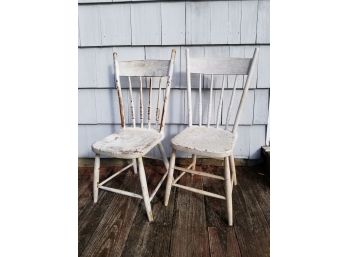 Vintage Oak Farm Chairs - FAIRFIELD PICKUP