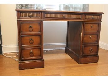 Vintage Sligh-Lowry Fruitwood Leather Top Desk - NEW CAANAN PICKUP