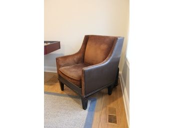 Uttermost Leather And Brocade Armchair - NEW CAANAN PICKUP