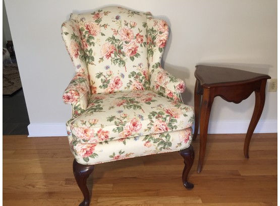 Harden Floral Print Wing Chair