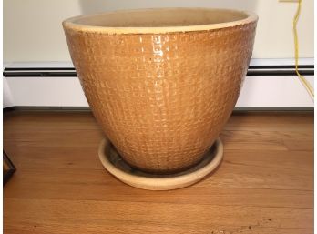 Large Ceramic Pot With Ceramic Under Tray