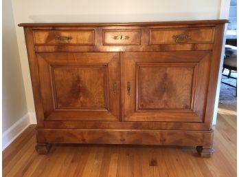 Antique French Hardwood Sideboard China Storage Cabinet
