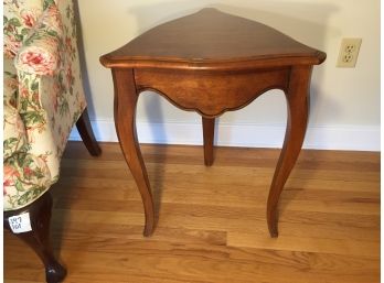 Ethan Allen Hardwood Triangle End Table