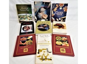 Lot Of Ten Cookbooks: Pasta, Seafood, Chicken, Game, Cakes, Cookies And More  Lot 6