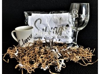 Savage Custom Gift Set: Savage T-shirt, Classy Mug, Bougie Wine Glass And Ratchet Shot Glass  Lot 2