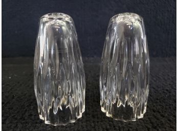 Pair Of Crystal Salt Pepper Shakers