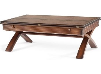 Magnussen Bali Wood Rectangular Cocktail Table With Flip-Out Extensions
