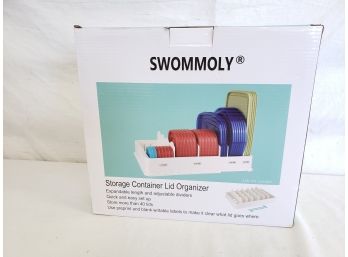 Swommoly Expandable Food Storage Container Lid Organizer - New