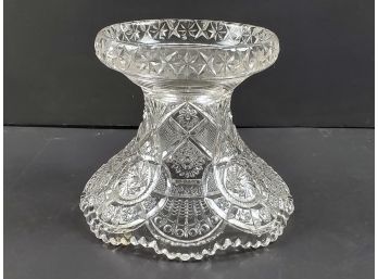 Antique Clear Pressed Glass Punch Bowl Stand