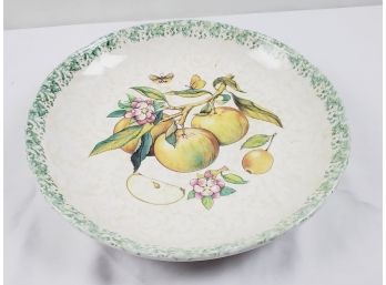 Himark Made In Italy Large Ceramic Pasta Serving Bowl - Pears Fruit Motif