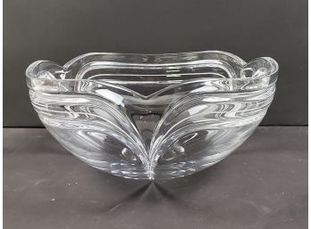 Lovely Clear Crystal Scalloped Edge Salad Serving Bowl