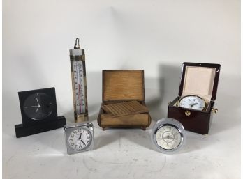 Travel Clocks, Thermometer & Swiss Music Box