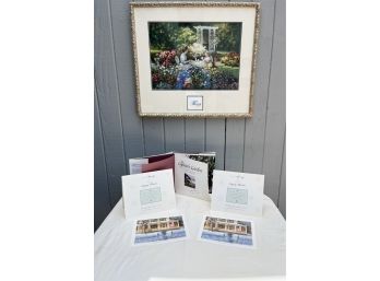 Signed Book- The Captains Garden &  2001 Paul Landry- Holiday Spirit Gift Print  With C.O.A.